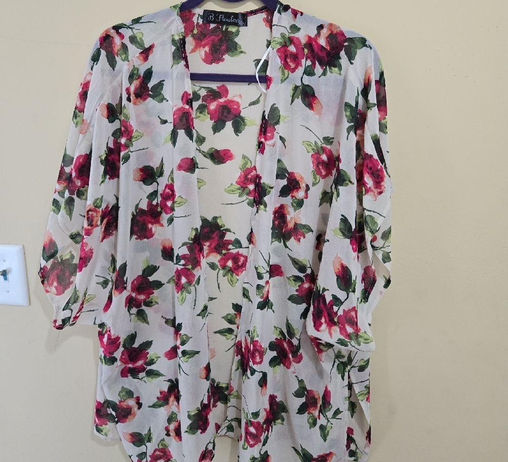 Floral Sheer Kimono Cardigan